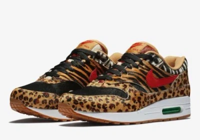 Pre-owned Nike Brand  Air Max 1 X Atmos Animal Pack 2.0 Dlx Size 9.5 2018 Aq0928-700 In Multicolor