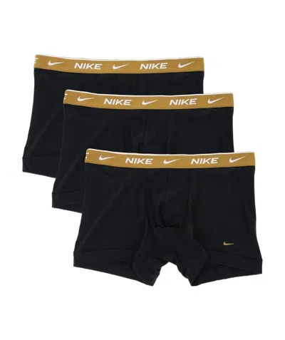 Nike Branded Elastic Waistband Boxers 3-pack In Black
