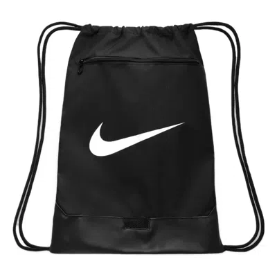 NIKE NIKE BRASILIA 9.5 TRAINING GYM SACK 'BLACK WHITE'