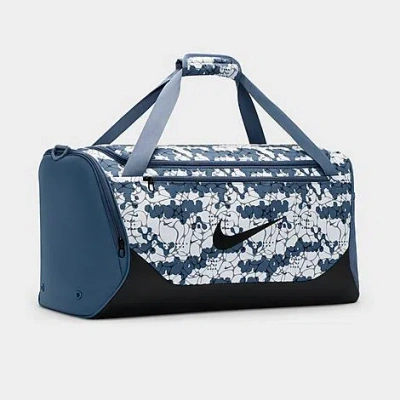 Nike Brasilia Allover Print Training Duffel Bag (medium, 60l) In Blue