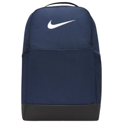 Nike Brasilia Medium Backpack In Black/white/midnight Navy