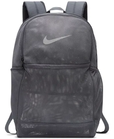 Nike Kids' Brasilia Mesh Training Backpack (26l) In Gray