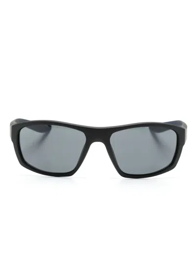 Nike Valiant Terrain Tint Rectangle-frame Sunglasses In Black