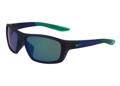 Pre-owned Nike Brazen Boost Sunglasses5716) In Matte Dark Obsidian/light Green (ct8178/451 In Multi