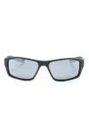 Nike Brazel Fuel Rectangle-frame Sunglasses In Grey