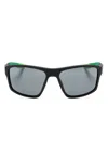 Nike Brazen Fury Rectangle-frame Sunglasses In Black