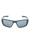 Nike Brazen Shadow Rectangle-frame Sunglasses In Blue
