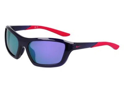 Pre-owned Nike Brazer Wrap Sunglasses Purple Ink Violet Irror (brazer 5005417) In Purple Ink Violet Mirror (brazer/