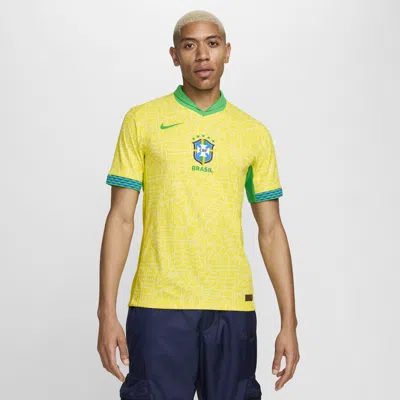 Nike Brazil 2024 Match Home  Men's Dri-fit Adv Soccer Authentic Jersey In Yellow