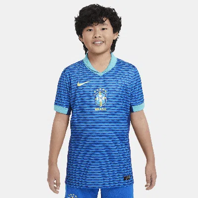 Nike Brazil 2024 Stadium Away Big Kids'  Dri-fit Soccer Replica Jersey In Blue