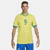 Nike Brazil 2024 Stadium Home  Men's Dri-fit Soccer Replica Jersey In Yellow