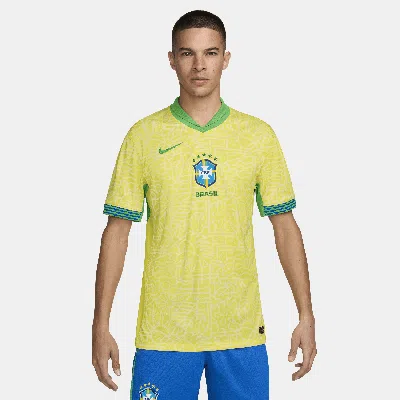 Nike Brazil 2024 Stadium Home  Men's Dri-fit Soccer Replica Jersey In Yellow