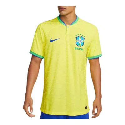 Nike Brazil 22/23 Match Home Dri-fit Adv Football Shirt 'dynamic Yellow'