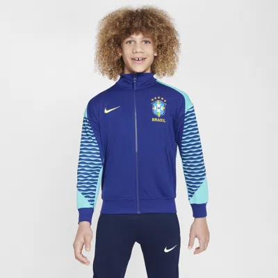Nike Brazil Academy Pro Big Kids'  Dri-fit Soccer Jacket In Blue