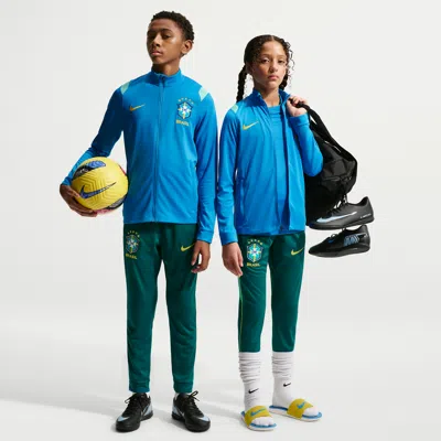 Nike Brazil Academy Pro Big Kids'  Dri-fit Soccer Knit Tracksuit In Blue
