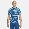 Nike Brazil Academy Pro  Men's Dri-fit Soccer Pre-match Short-sleeve Top In Blue