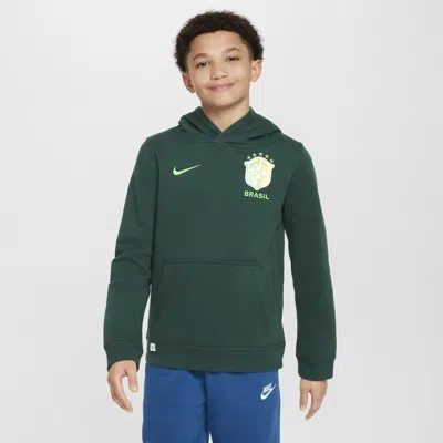 Nike Brazil Club Big Kids' (boys')  Soccer Pullover Hoodie In Green