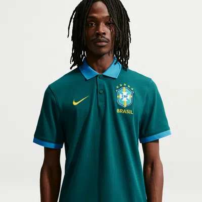 Nike Brazil The  Men's Polo  Men's Dri-fit Soccer Polo In Green