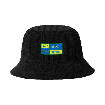 Nike Brazil  Unisex Soccer Corduroy Bucket Cap In Black
