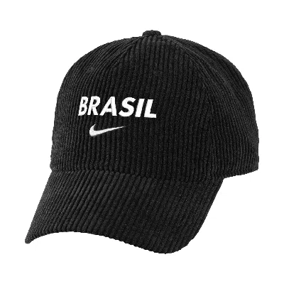 Nike Brazil  Unisex Soccer Corduroy Cap In Black