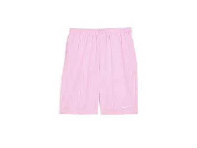 Nike Swim Breaker Big Kids' (boys') Ripple Texture 7" Brief-lined Volley Short In Pink