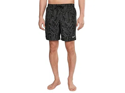 Nike Breaker Tossed Swoosh 7 Brief Lined Volley In Black