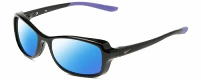 Pre-owned Nike Breeze-ct8031-010 Women's Polarized Sunglasses Black Purple 57 Mm 4 Options In Blue Mirror Polar