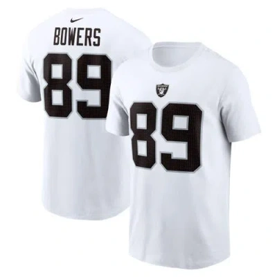 Nike Men's Brock Bowers White Las Vegas Raiders Name Number T-shirt