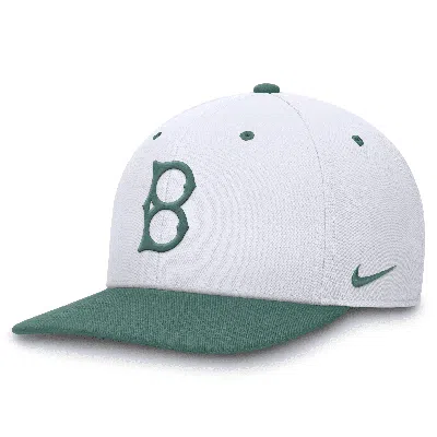 Nike Brooklyn Dodgers Bicoastal 2-tone Pro  Unisex Dri-fit Mlb Adjustable Hat In White