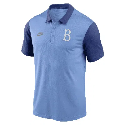 Nike Brooklyn Dodgers Cooperstown Franchise  Men's Dri-fit Mlb Polo In Blue