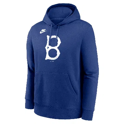 Nike Royal Brooklyn Dodgers Cooperstown Collection Logo Club Pullover Hoodie In Blue