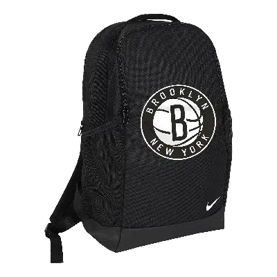 Nike Brooklyn Nets Brasilia  Unisex Nba Backpack (24l) In Black