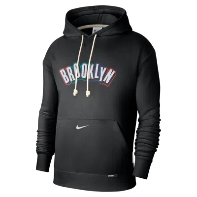 NIKE BROOKLYN NETS STANDARD ISSUE CITY EDITION  MEN'S DRI-FIT NBA COURTSIDE HOODIE,1015620026