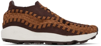 Nike Brown Air Footscape Woven Sneakers In Earth/lt British Tan-phantom