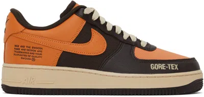 Nike Brown & Orange Air Force 1 Gtx Sneakers In Multi