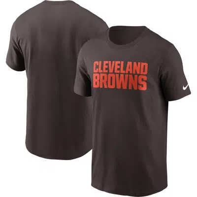 Nike Brown Cleveland Browns Primetime Wordmark Essential T-shirt