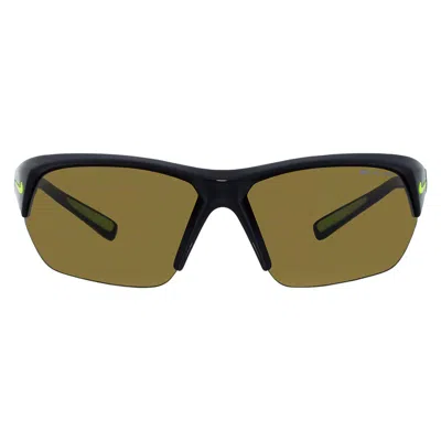 Nike Brown Green Wrap Unisex Sunglasses Skylon Ace Mi Ev0525 077 69 In Multi