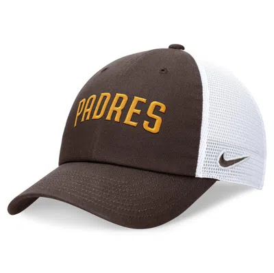 Nike Brown San Diego Padres Evergreen Wordmark Trucker Adjustable Hat
