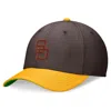 Nike Men's Brown/gold San Diego Padres Cooperstown Collection Rewind Swooshflex Performance Hat In Brown
