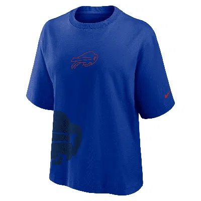 Nike Buffalo Bills Boxy  Women's Nfl T-shirt In Blue
