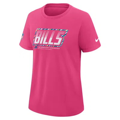 Nike Buffalo Bills Crucial Catch  Women's Dri-fit Nfl T-shirt In Pink