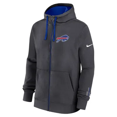 Nike Buffalo Bills Playbook Page Club  Men's Nfl Full-zip Hoodie In Gray