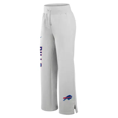 Nike Buffalo Bills Primetime Phoenix Wide-leg  Women's Nfl Sweatpants In Grey