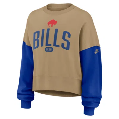 Nike Buffalo Bills Rewind  Women's Nfl Pullover Crew In Brown