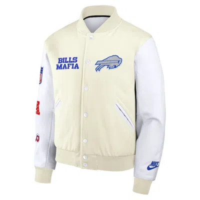 Nike Buffalo Bills Rivalries Collection  Men's Nfl Full-snap Varsity Jacket In Brown
