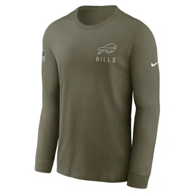 Nike Buffalo Bills Salute To Service  Men's Nfl Long-sleeve T-shirt In White
