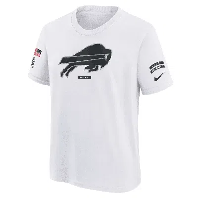 Nike Buffalo Bills Salute To Service Primary Edge Legend Big Kids'  Dri-fit Nfl T-shirt In White