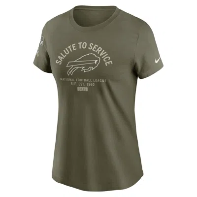 Nike Buffalo Bills Salute To Service Sideline  Women's Nfl T-shirt In Green