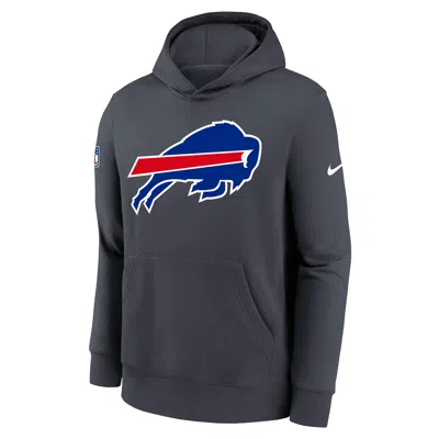 Nike Buffalo Bills Sideline Club Big Kids'  Nfl Pullover Hoodie In Gray