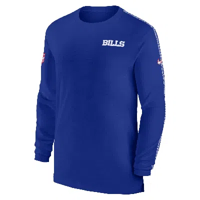 Nike Men's Royal Buffalo Bills Sideline Coach Uv Performance Long Sleeve T-shirt In Royal,white